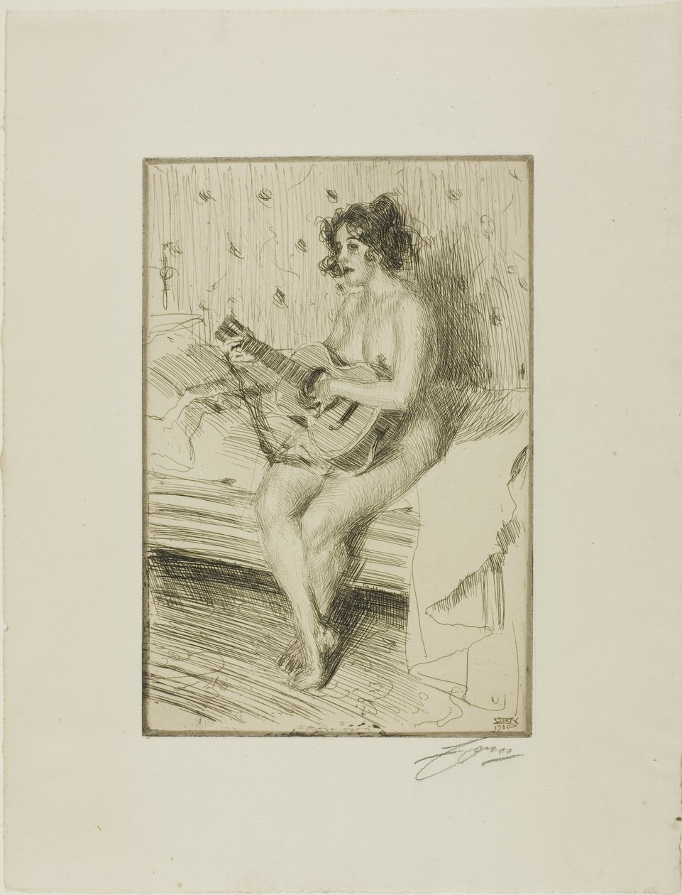 Kitara-soitin tekijältä Anders Leonard Zorn