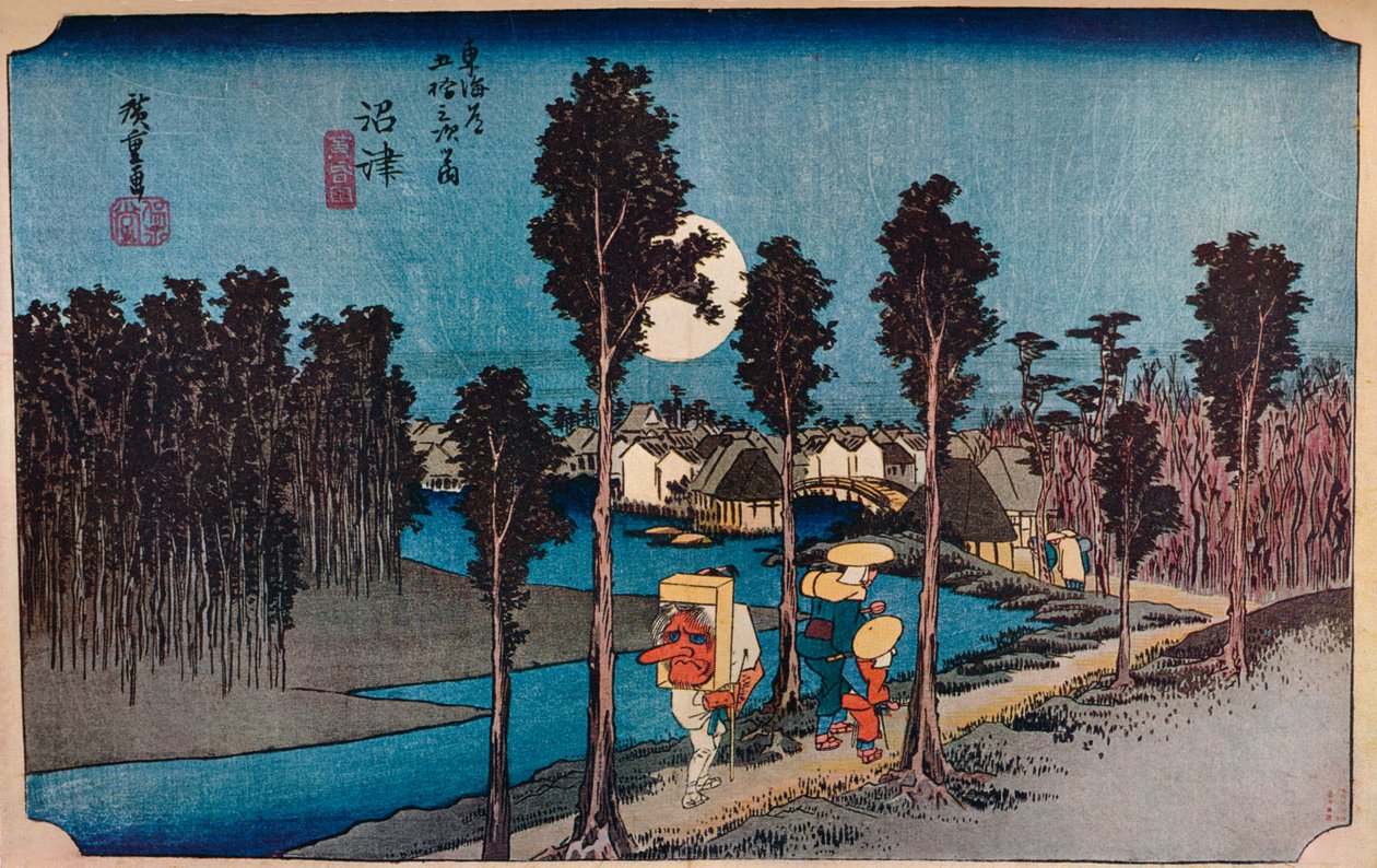 Numazu, Hikure, Keltainen hämärä, 1831-1834, 1930. tekijältä Ando Hiroshige