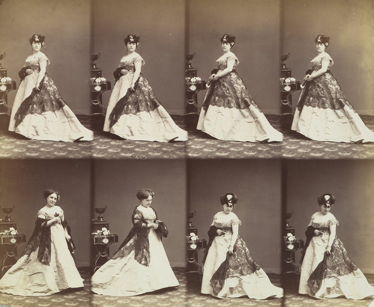 Louise Abigdon, 1866.  tekijältä Andre Adolphe Eugene Disderi