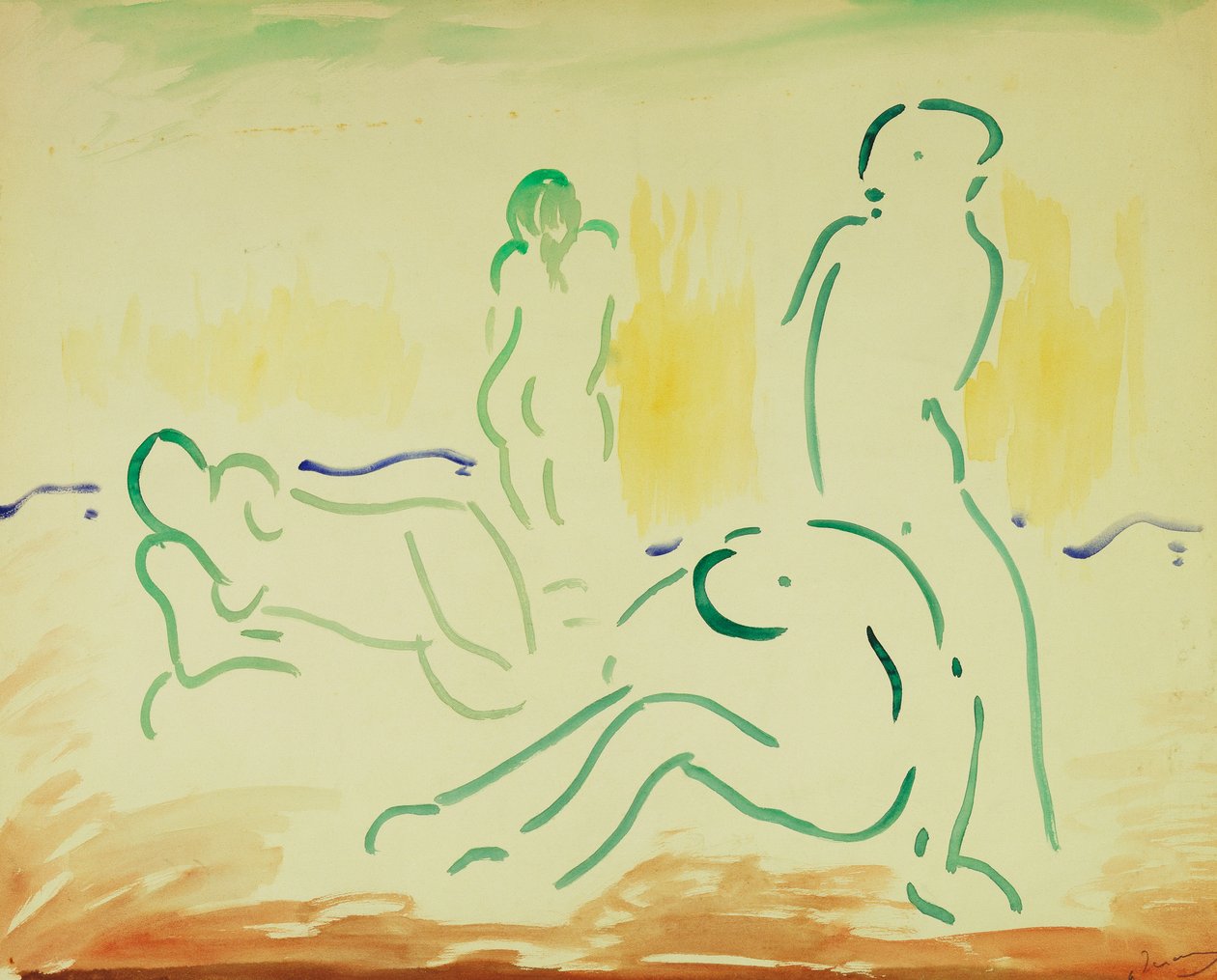 Kylpijät; Baigneuses tekijältä Andre Derain