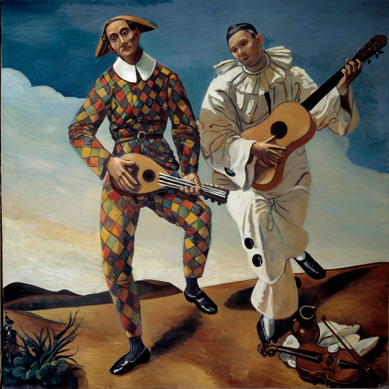 Harlekiini ja Pierrot tekijältä Andre Derain