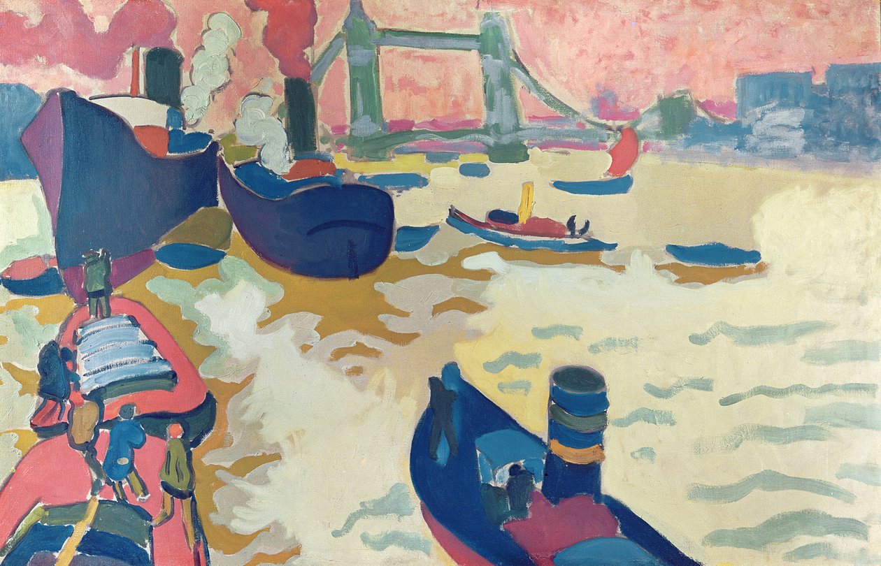 Hinaaja-alukset eli veneet Thamesilla tekijältä Andre Derain