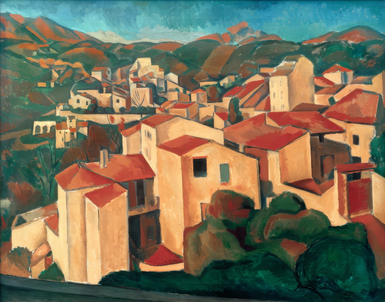 Vue de Cagnes (Näkymä Cagnesiin) tekijältä Andre Derain