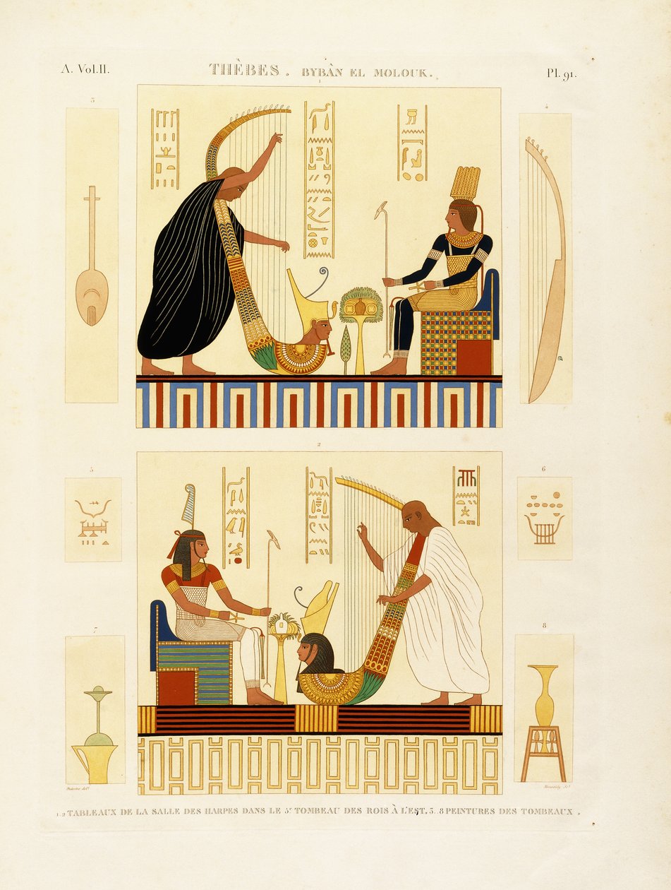 Tahabs, Biban el Molouk, noin 1809-1812 tekijältä Andre Dutertre