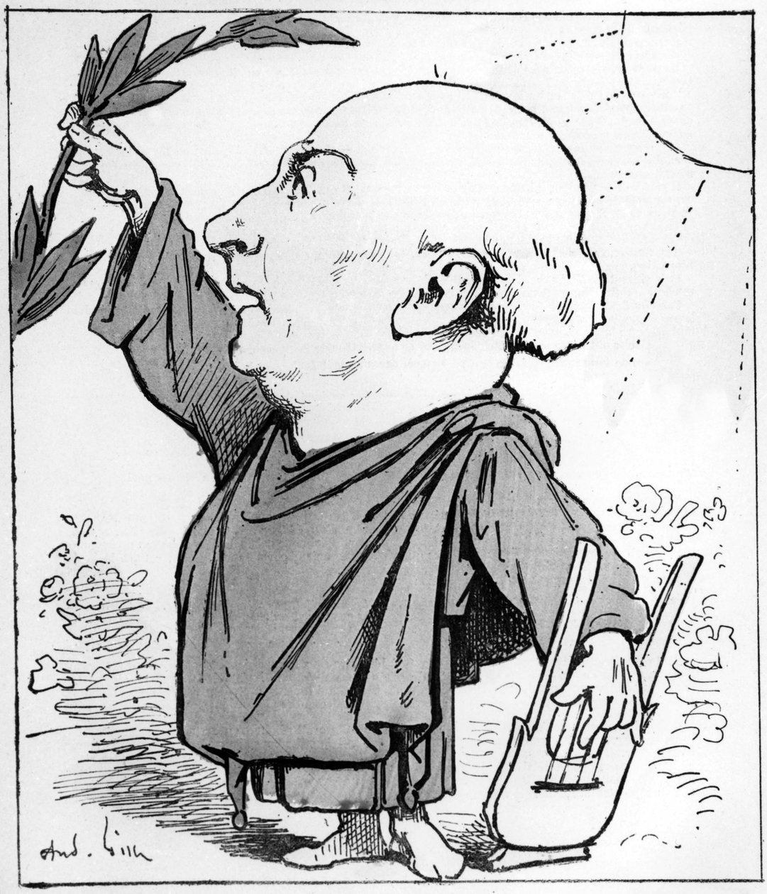 Theodore de Banville (1823-1891) ranskalainen kirjailija. tekijältä Andre Gill