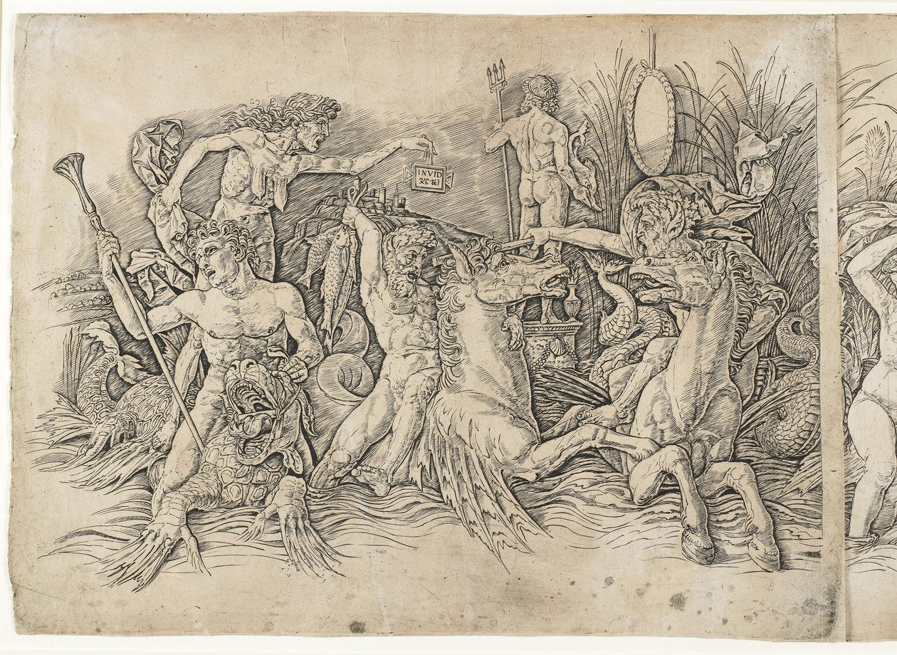 Merijumalien taistelu, 1470-luku tekijältä Andrea Mantegna