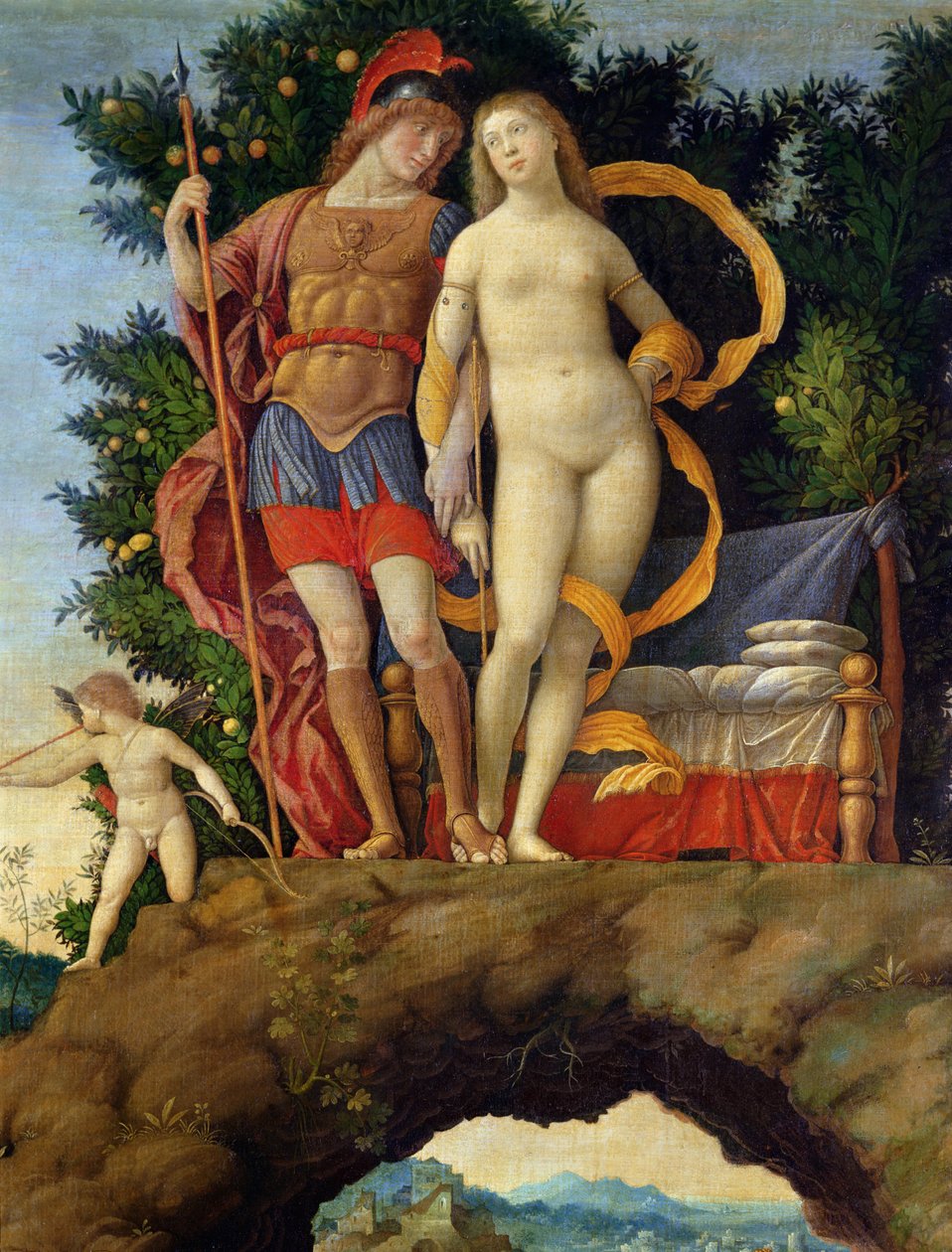 Parnassus, Venuksen ja Marsin yksityiskohta tekijältä Andrea Mantegna