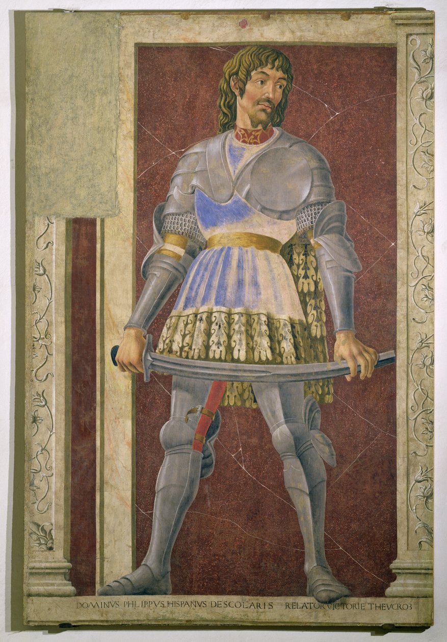Pippo Spano (1369-1426) kuuluisien miesten ja naisten Villa Carducci -sarjasta, n. 1450 tekijältä Andrea del Castagno