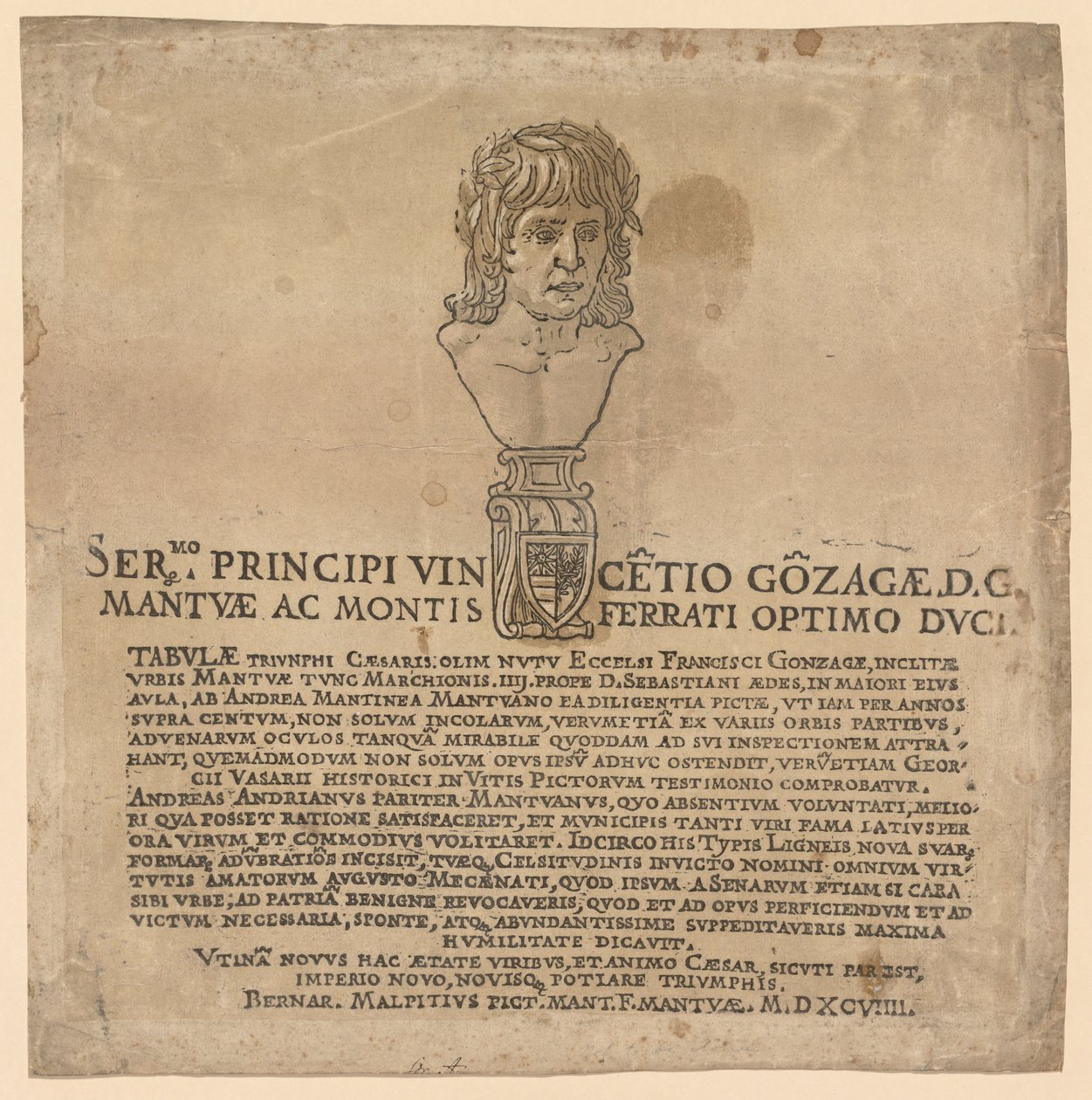Julius Caesarin voitto: Frontispiece tekijältä Andrea Andreani