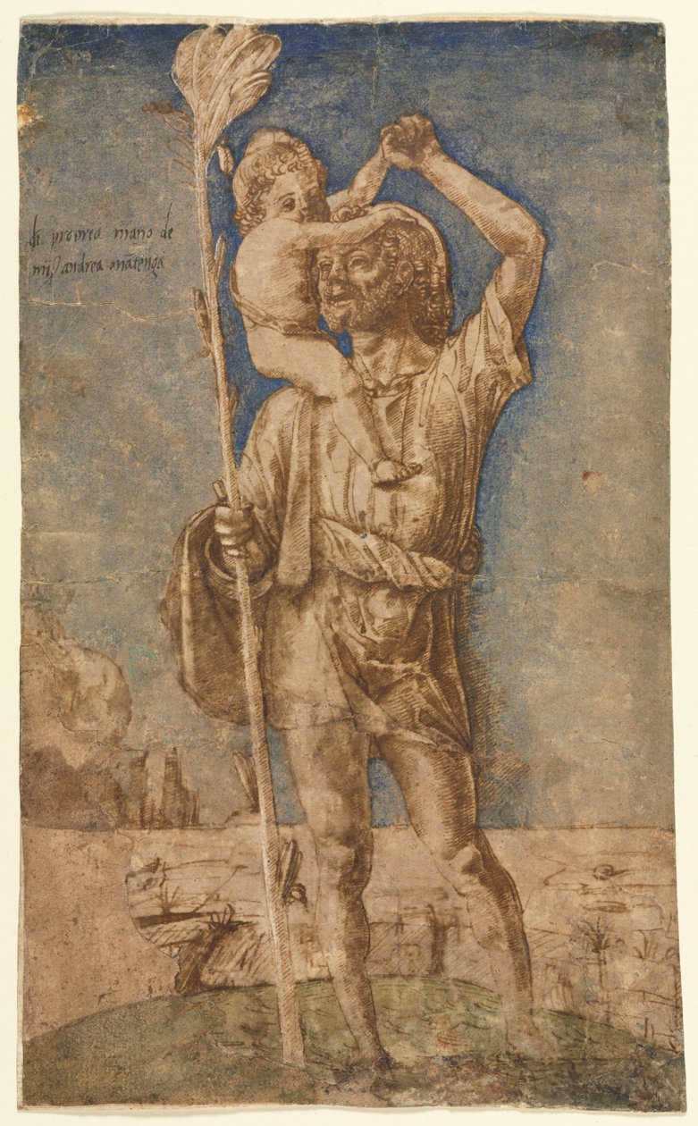Pyhä Christopher tekijältä Andrea Mantegna