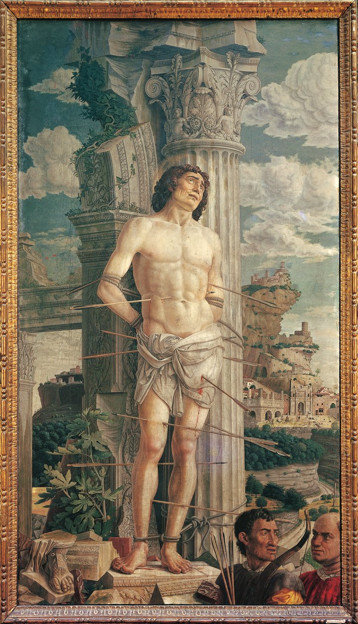 Saint Sebastian, n. 1480 (tempera kankaalle) tekijältä Andrea Mantegna