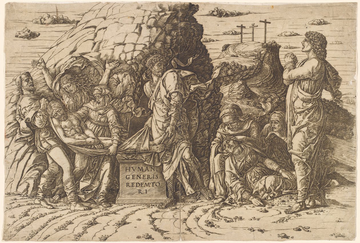 The Tombment, c. 1470 1475. tekijältä Andrea Mantegna