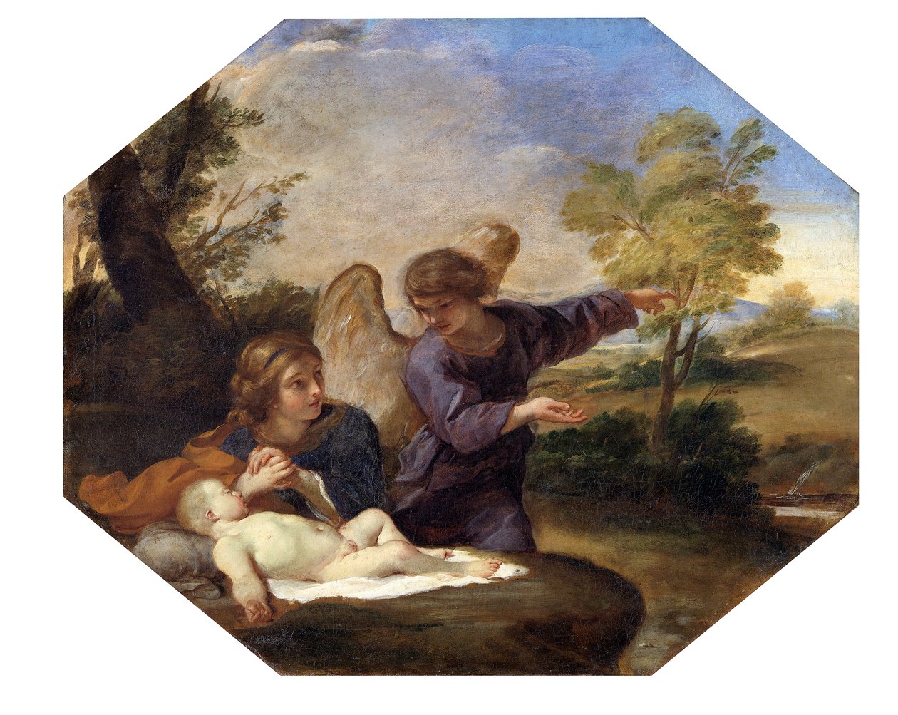 "Hagar ja enkeli", 1616-1661 tekijältä Andrea Sacchi