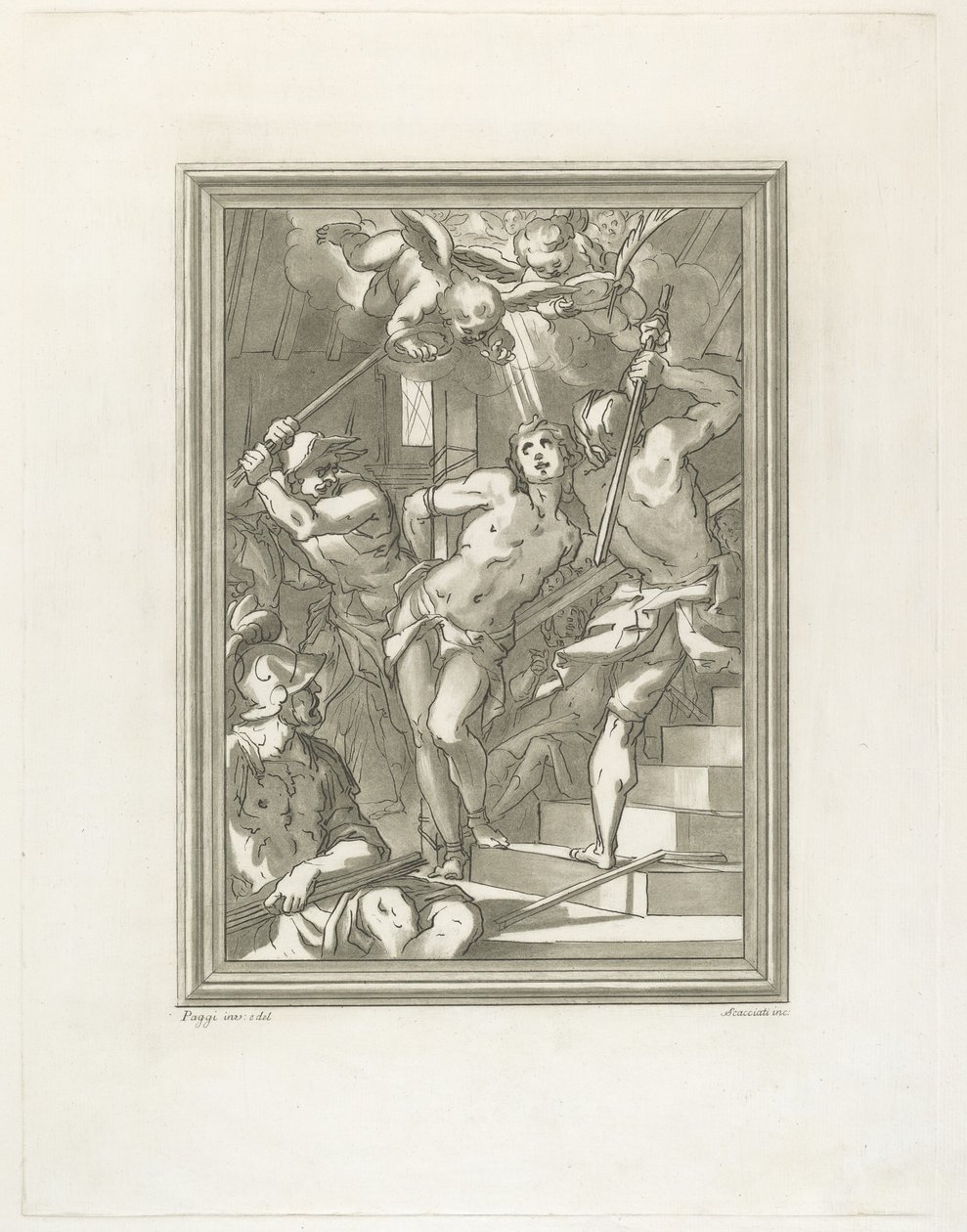Pyhän liputus tekijältä Andrea Scacciati after Giovanni Battista Paggi