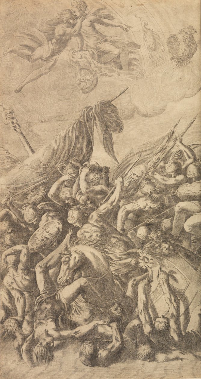 Helenan sieppaus, 1547. tekijältä Andrea Schiavone