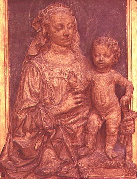 Madonna ja lapsi (puu) tekijältä Andrea del Verrocchio