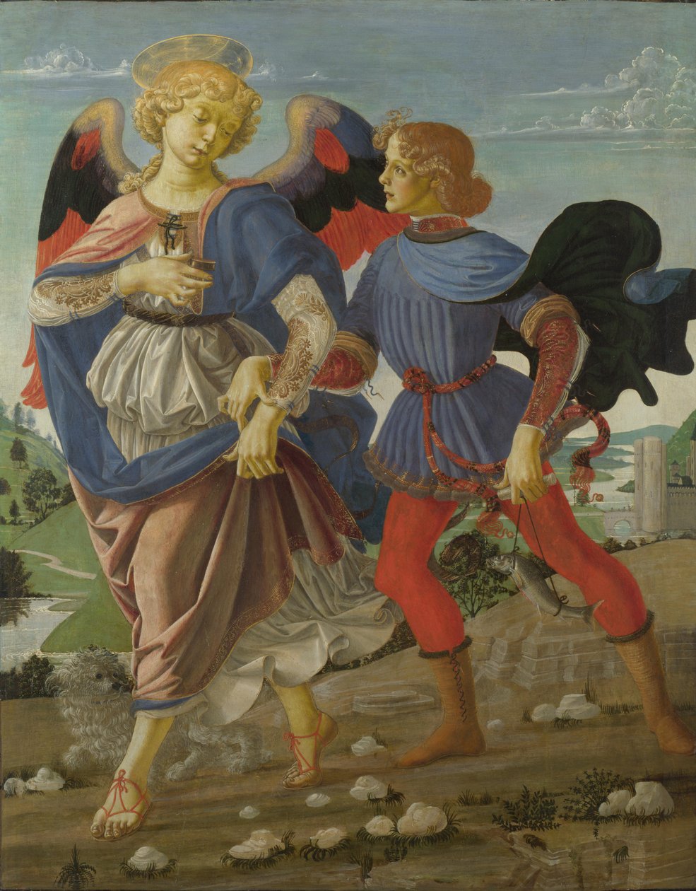 Tobias ja enkeli, noin 1470-1475. tekijältä Andrea del Verrocchio