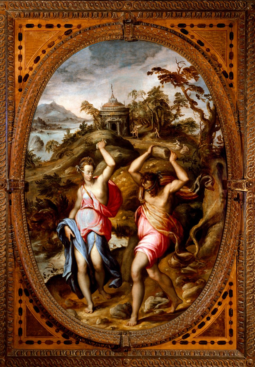 Deucalion ja Pyrrha (maalaus tekijältä Andrea di Mariotto del Minga