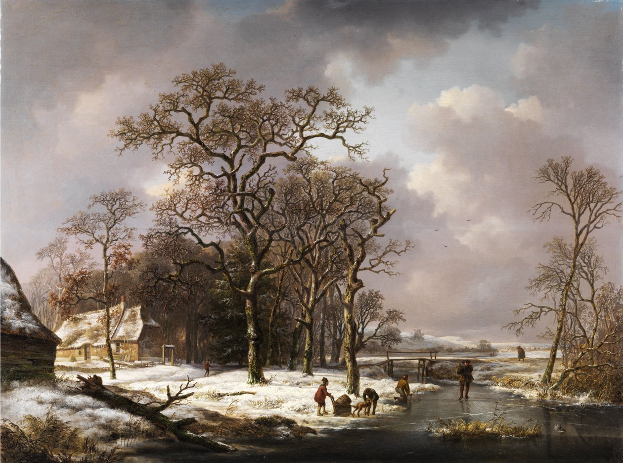 Winterlandschap tekijältä Andreas Schelfhout