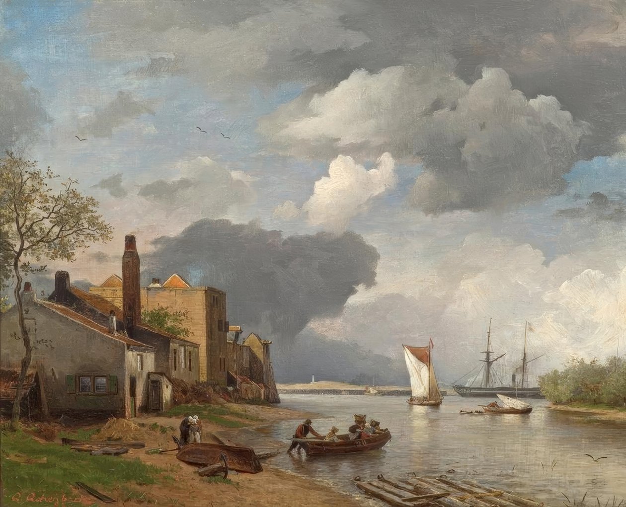 A. Achenbach, Aufklarendes Wetter tekijältä Andreas Achenbach