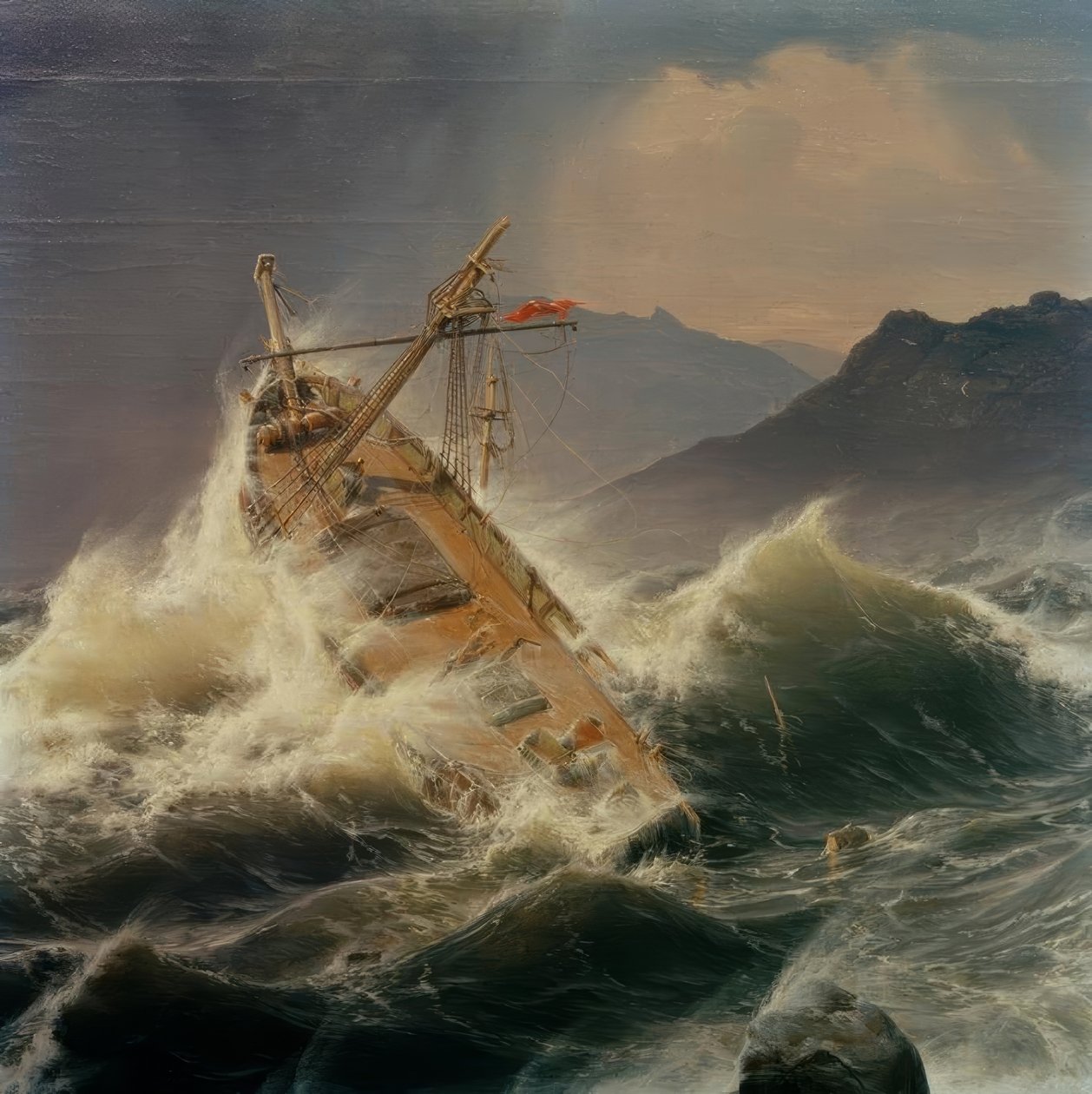 Myrsky Norjan rannikolla tekijältä Andreas Achenbach