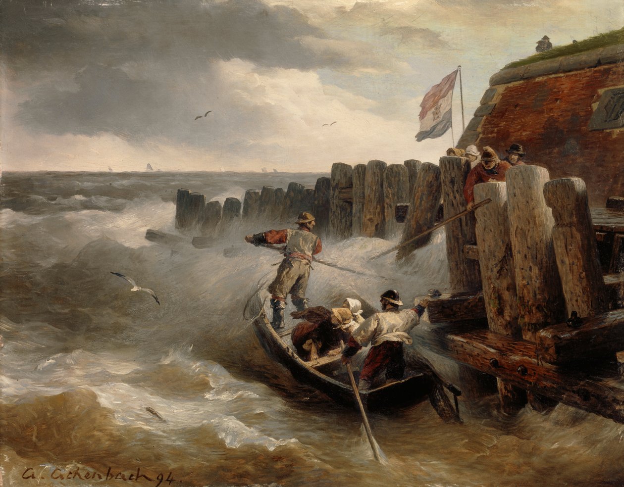 Merimaisema, 1894 tekijältä Andreas Achenbach