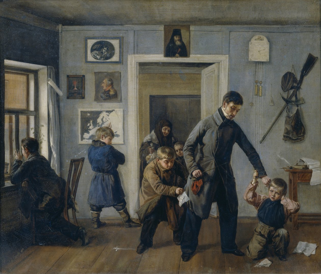 Koulussa, 1854 tekijältä Andrei Andreyevich Popov