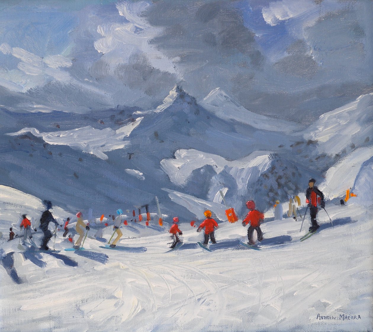 Hiihtokoulu, Tignes, 2009 tekijältä Andrew Macara