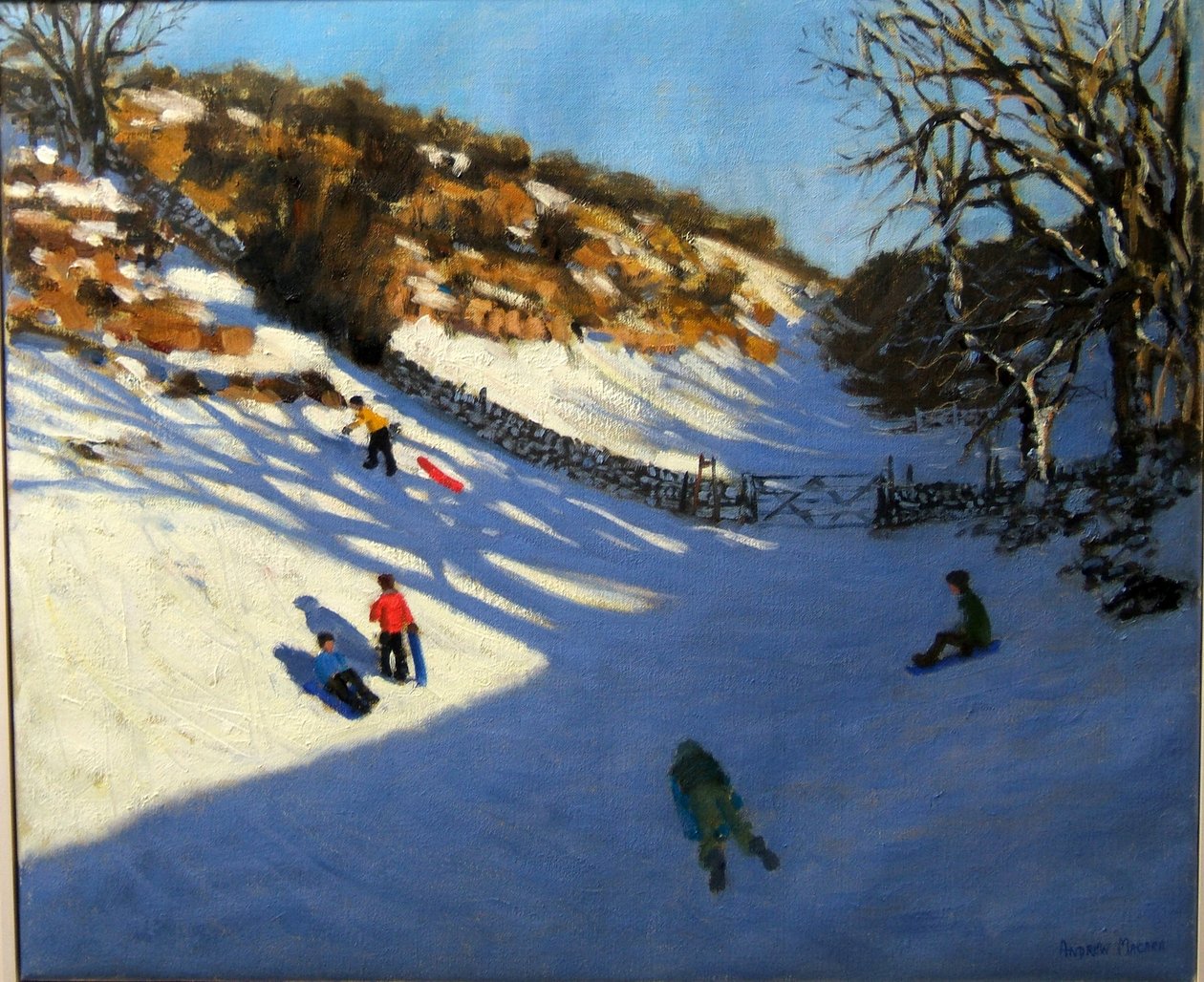 Lunta laaksossa lähellä Monyashia, Derbyshiressä tekijältä Andrew Macara