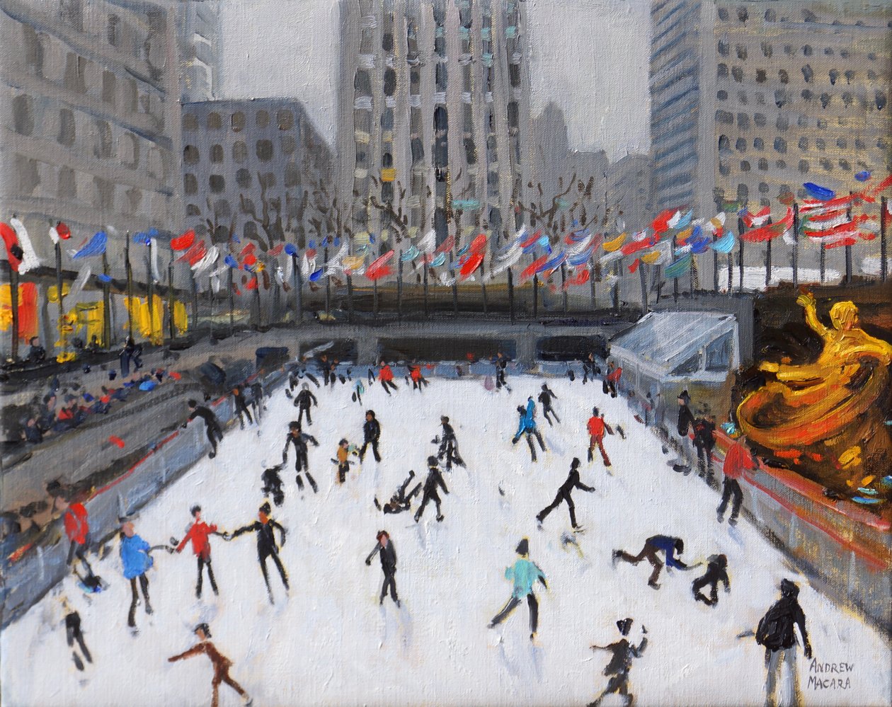 Joululuistelu, Rockefeller Ice Rink, New York, (2017, tekijältä Andrew Macara