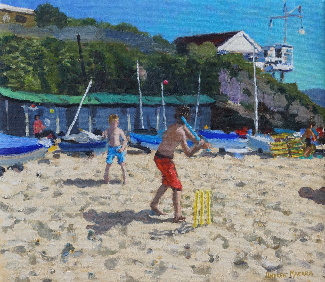 Kriketti ja keltaiset kannot, Abersoch tekijältä Andrew Macara