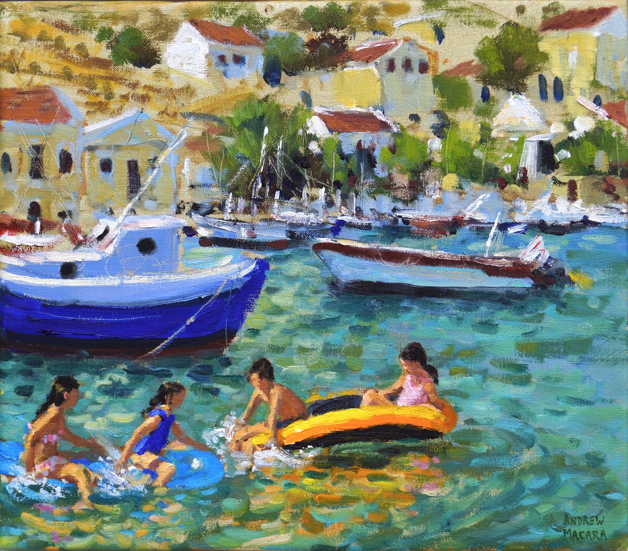 Hauskaa veneillä, Symi, Kreikka tekijältä Andrew Macara