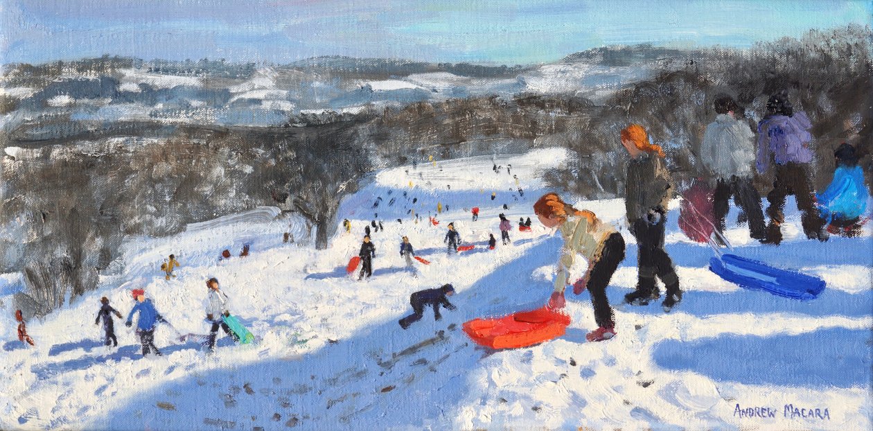 Punainen kelkka, Allestree Park,Derby, 2016, tekijältä Andrew Macara