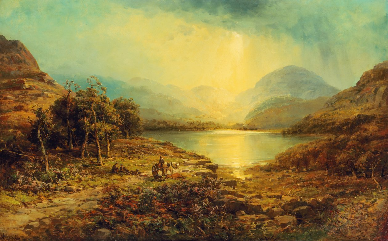 Metsästysjuhlat (öljy kankaalle) tekijältä Andrew Melrose