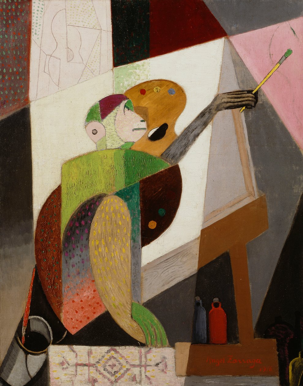 The Monkeys No. 2 (Monkey Painter) tekijältä Ángel Zárraga