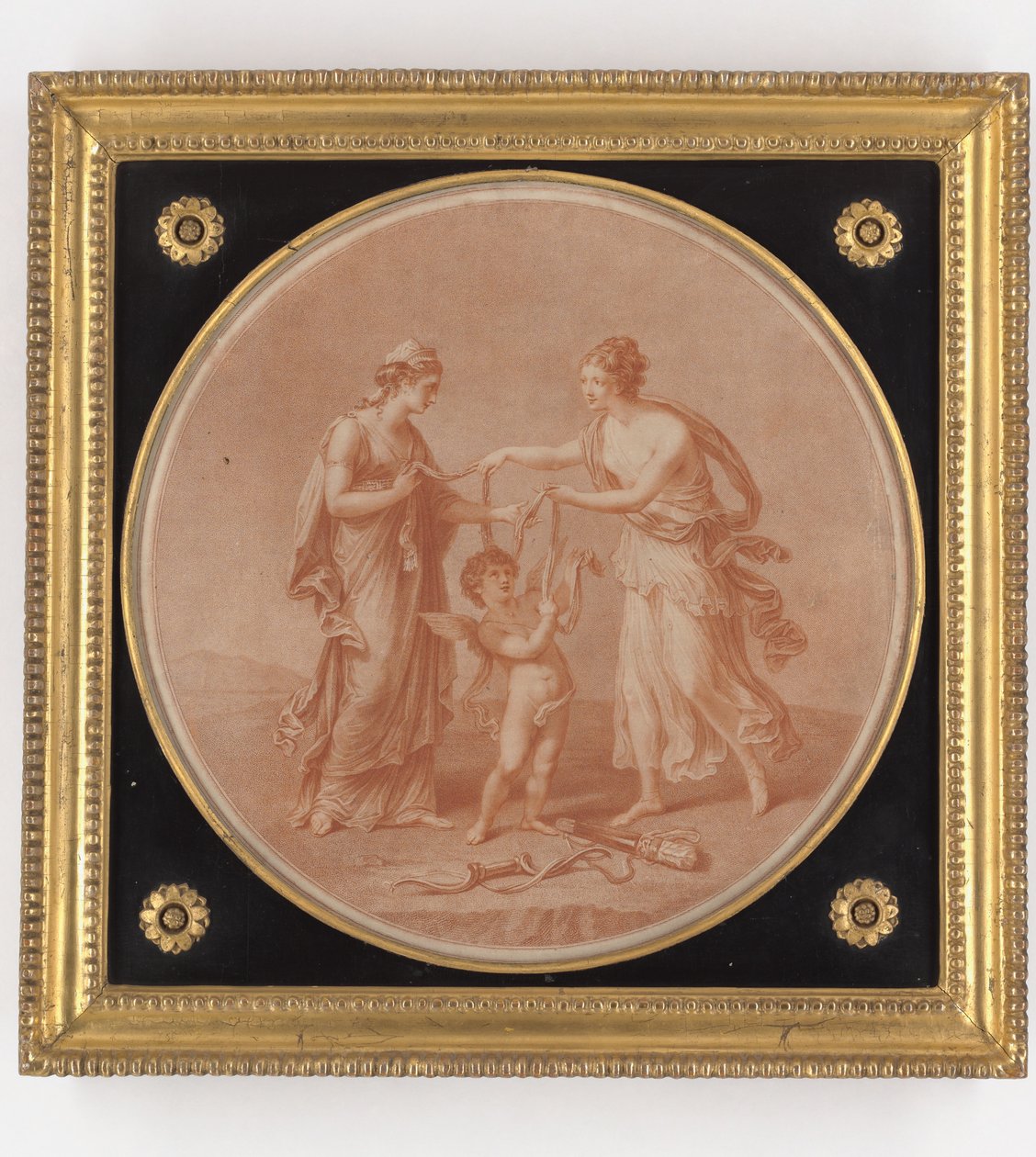 Juno, Venus ja Cupid, printti William Wynne Ryland, 1777 (pistekaiverrus) tekijältä Angelica Kauffmann