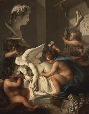 Veistos (öljy kankaalle) tekijältä Angelica (attr. to) Kauffmann