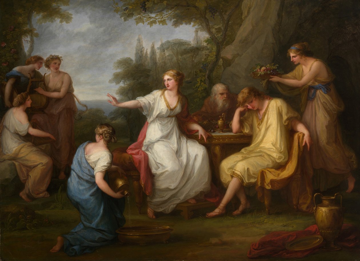 Telemachuksen suru, 1783. tekijältä Angelica Kauffmann