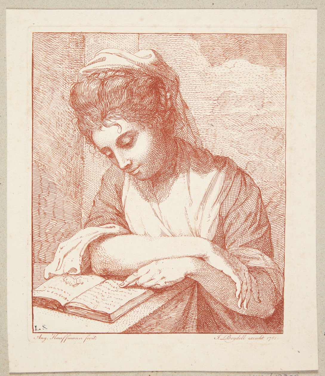 Lukeva tyttö tekijältä Angelica Kauffmann