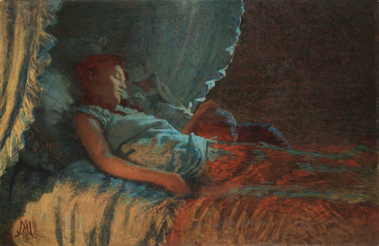 Alba Serena äitiys, 1889-1890. tekijältä Angelo Morbelli