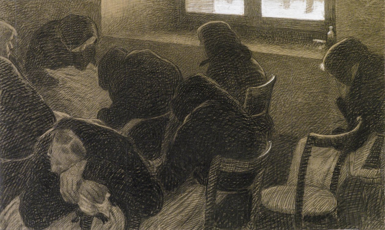 Talvisiesta, n. 1902. tekijältä Angelo Morbelli