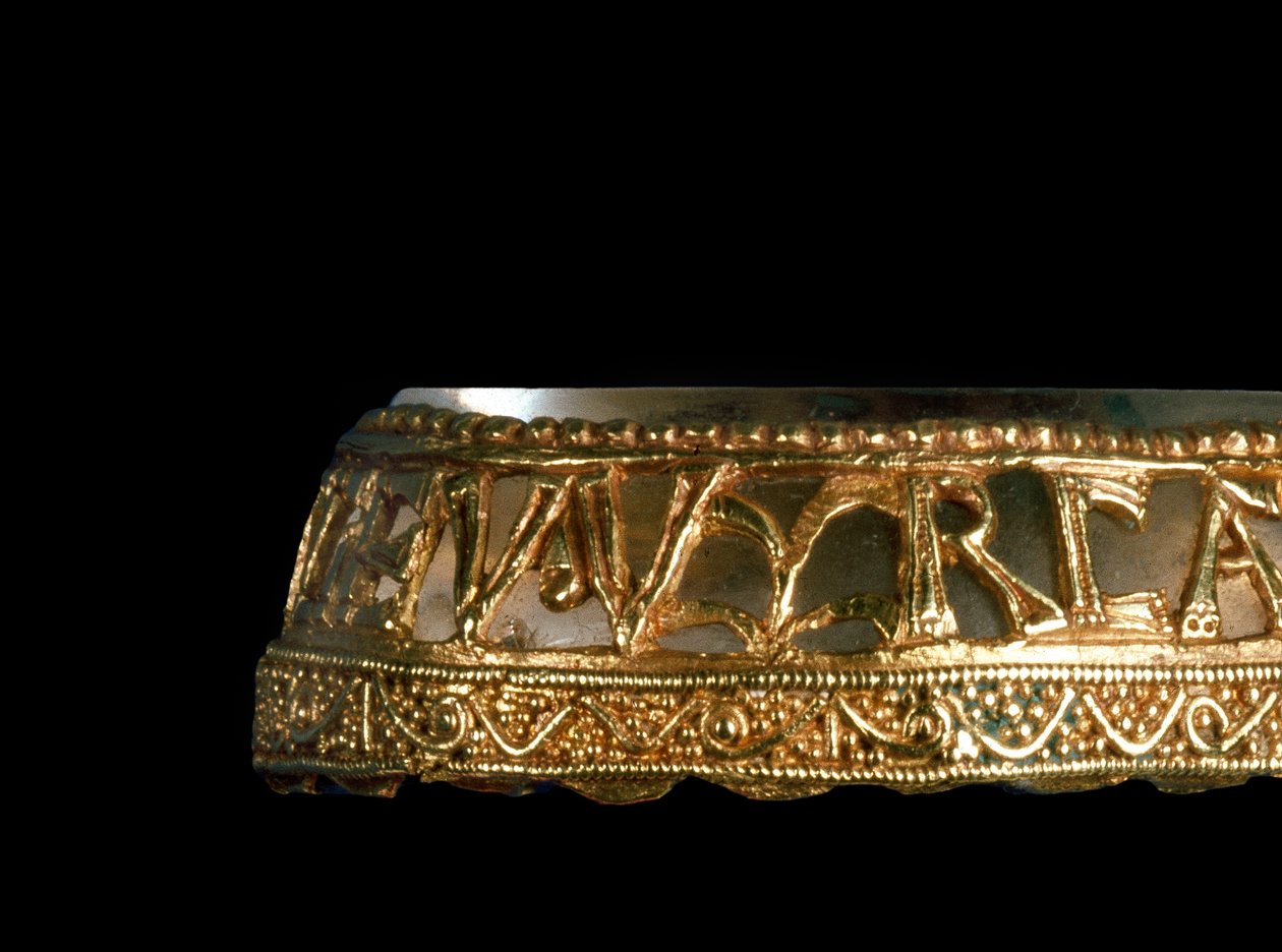 Alfred Jewel kulta-, vuorikristalli- ja emaliyksityiskohta 100550 tekijältä Anglo Saxon