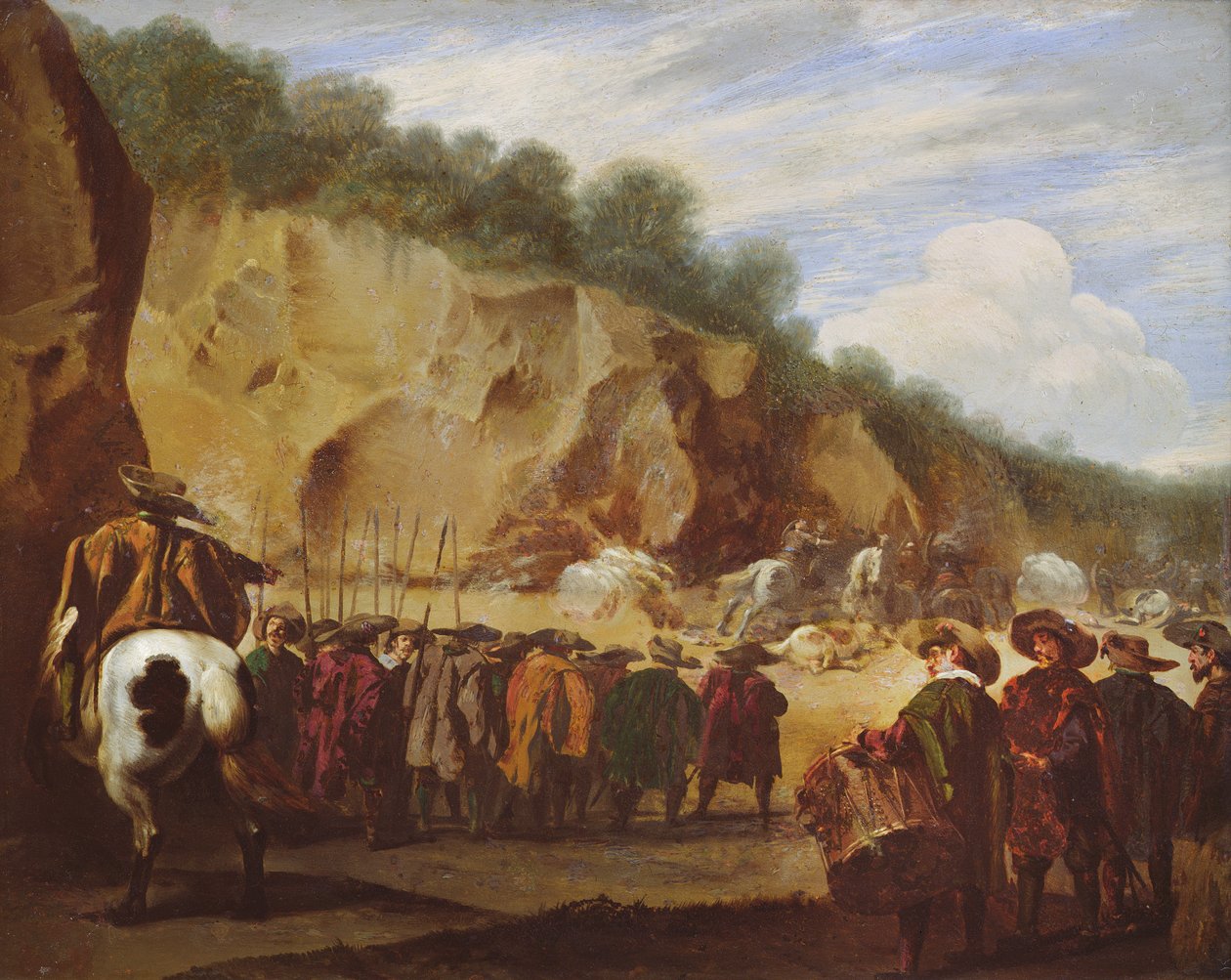 Väijytys, c. 1646-56 tekijältä Aniello Falcone