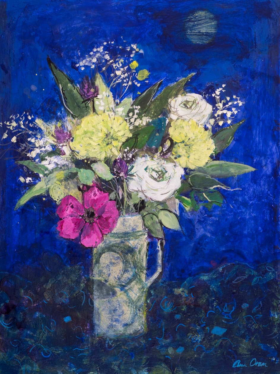 Midnight Flowers, Deep Blue Ground tekijältä Ann Oram