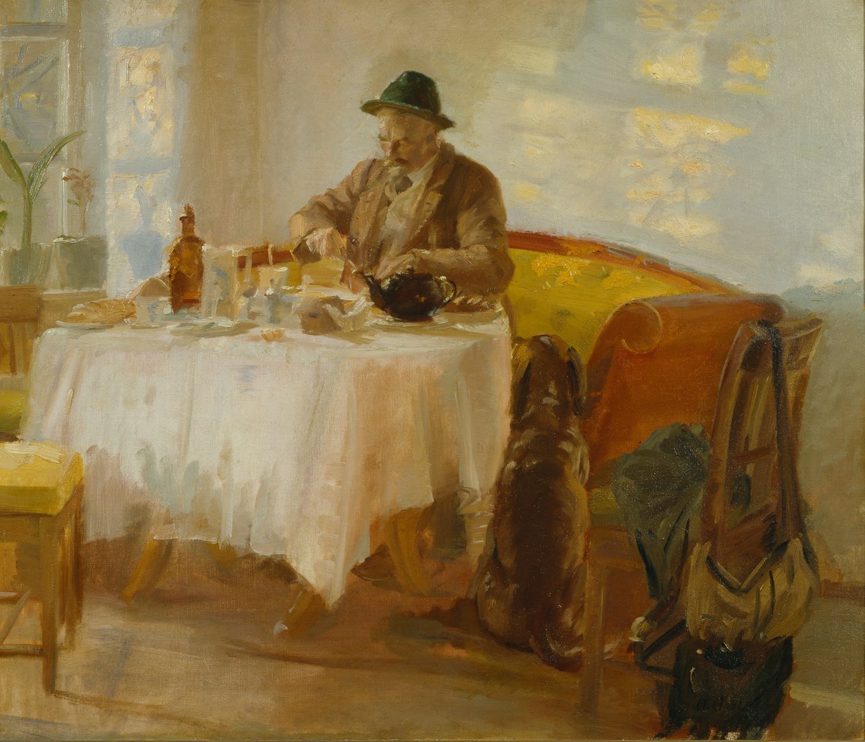 Aamiainen ennen metsästystä tekijältä Anna Ancher