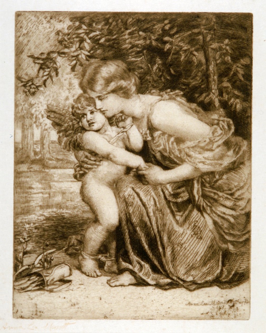 "Cupid Bound", 1908. tekijältä Anna Lea Merritt