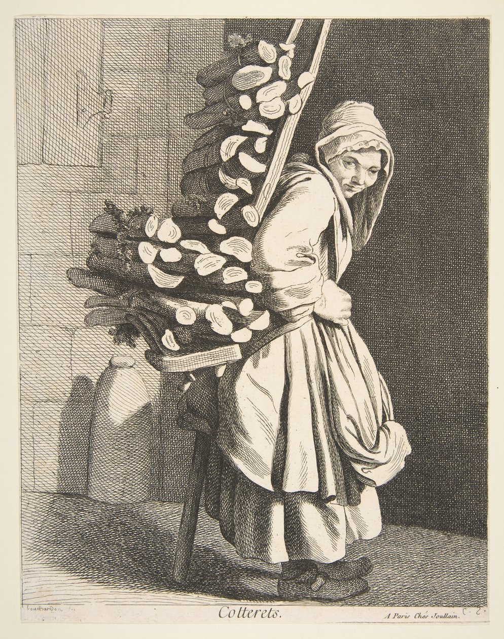 Polttopuun myyjä, 1746. tekijältä Anne Claude Philippe de Caylus