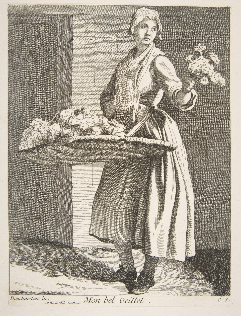 Kukkakauppias, 1738. tekijältä Anne Claude Philippe de Caylus