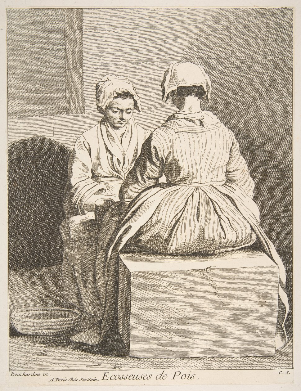 Herneen kuoret, 1737. tekijältä Anne Claude Philippe de Caylus