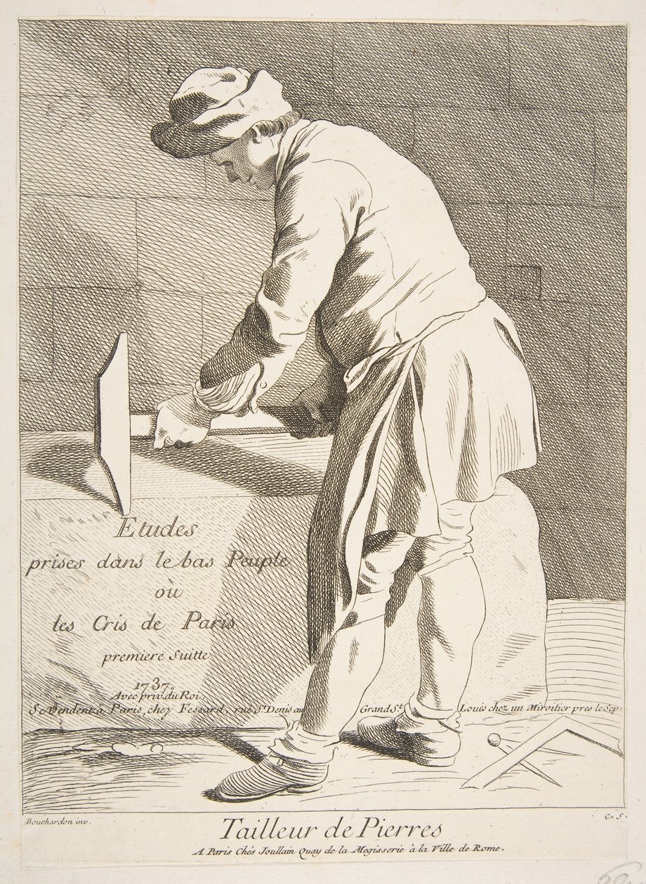 Kivenhakkaaja, 1737. tekijältä Anne Claude Philippe de Caylus
